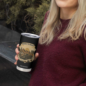 Vintage Muscle Car Route Highway 66 Tumbler Cup Born To Roam Road Trip TS12 Print Your Wear