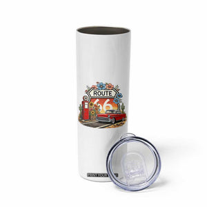 Retro Route Highway 66 Skinny Tumbler Boho Wildflower Americana Floral TS12 Print Your Wear