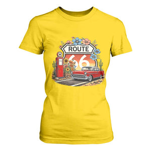 Retro Route Highway 66 T Shirt For Women Boho Wildflower Americana Floral TS12 Daisy Print Your Wear