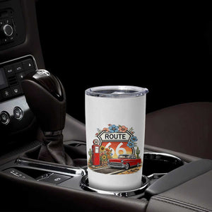 Retro Route Highway 66 Tumbler Cup Boho Wildflower Americana Floral TS12 Print Your Wear
