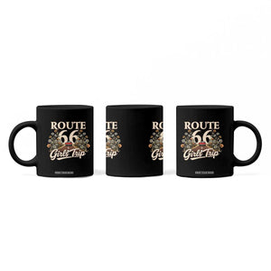 Retro Floral Route Highway 66 Girls Trip Road Trip Coffee Mug