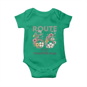 Route Highway 66 Baby Onesie Floral Centennial 100 Year Anniversary TS12 Irish Green Print Your Wear