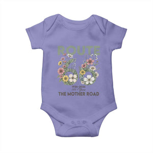 Route Highway 66 Baby Onesie Floral Centennial 100 Year Anniversary TS12 Violet Print Your Wear