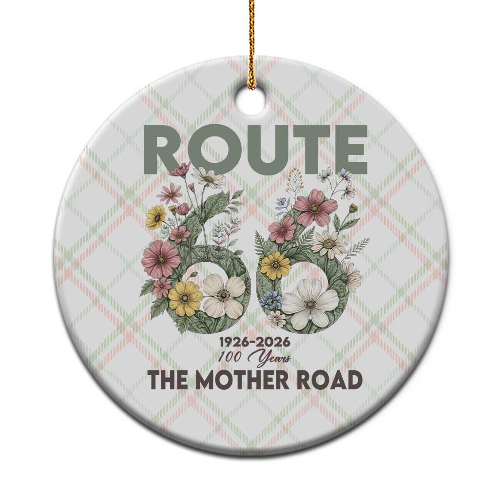 Route Highway 66 Ceramic Ornament Floral Centennial 100 Year Anniversary TS12 1pc Christmas Plaid Print Your Wear