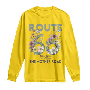 Route Highway 66 Long Sleeve Shirt Floral Centennial 100 Year Anniversary TS12 Daisy Print Your Wear