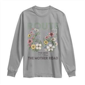 Route Highway 66 Long Sleeve Shirt Floral Centennial 100 Year Anniversary TS12 Sport Gray Print Your Wear