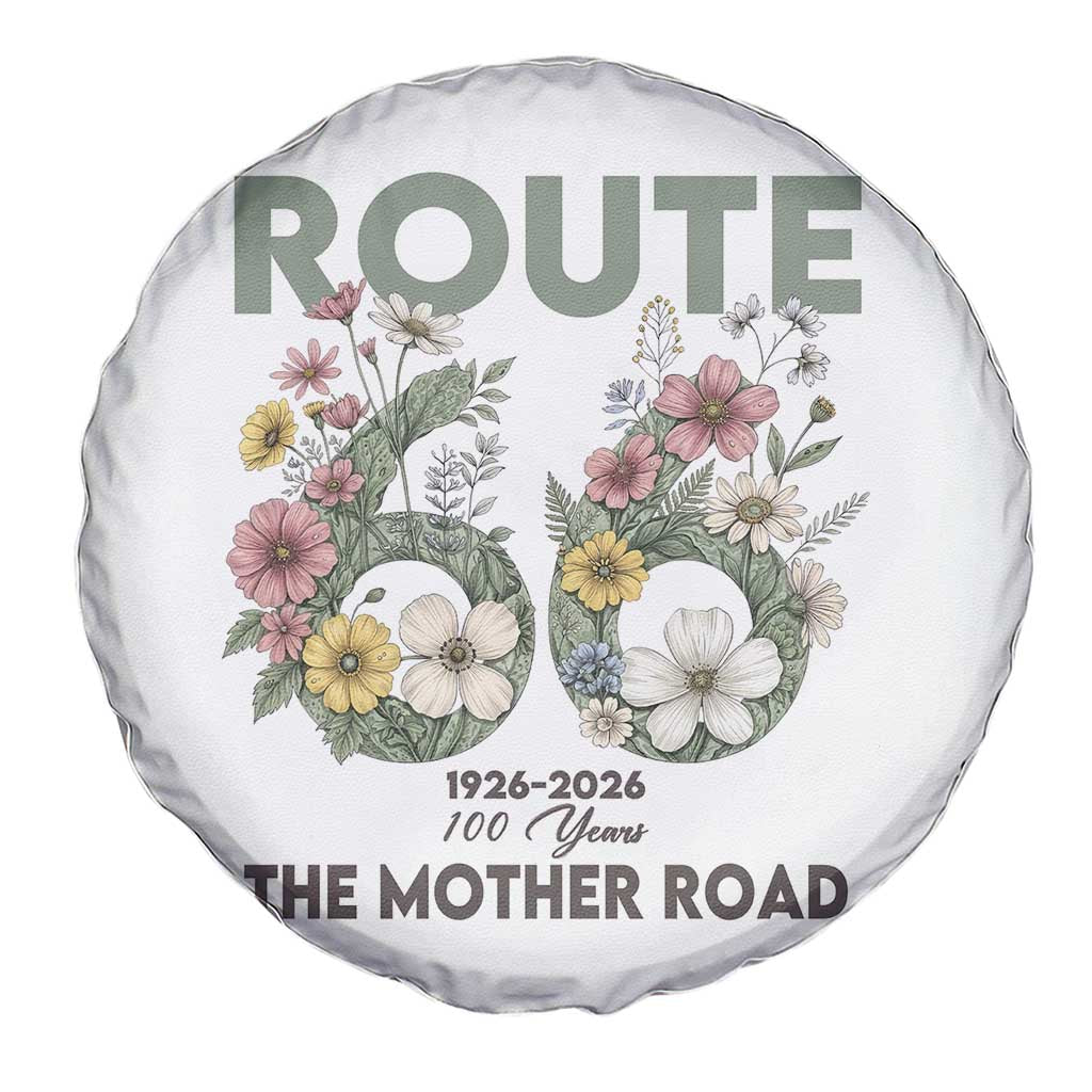 Route Highway 66 Spare Tire Cover Floral Centennial 100 Year Anniversary TS12 Print Your Wear