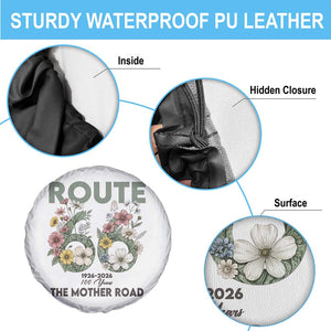 Route Highway 66 Spare Tire Cover Floral Centennial 100 Year Anniversary TS12 Print Your Wear