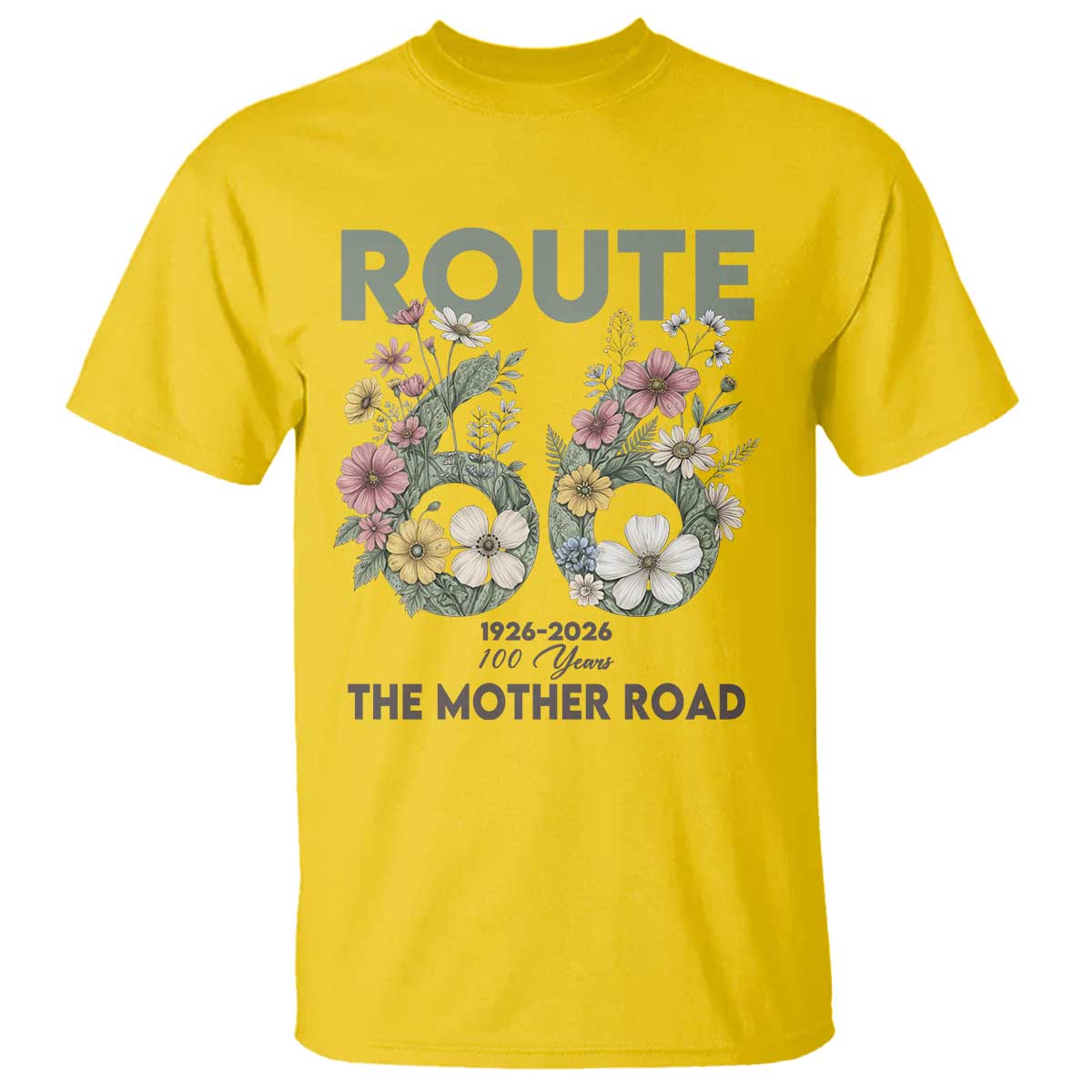 Route Highway 66 T Shirt Floral Centennial 100 Year Anniversary TS12 Daisy Print Your Wear