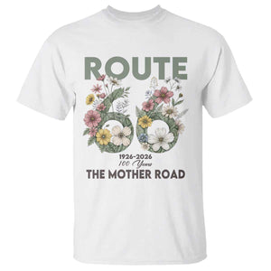 Route Highway 66 T Shirt Floral Centennial 100 Year Anniversary TS12 White Print Your Wear