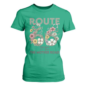 Route Highway 66 T Shirt For Women Floral Centennial 100 Year Anniversary TS12 Irish Green Print Your Wear
