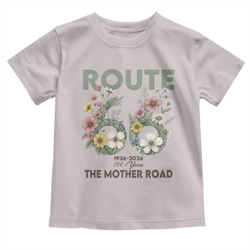 Route Highway 66 Toddler T Shirt Floral Centennial 100 Year Anniversary TS12 Ice Gray Print Your Wear