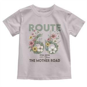 Route Highway 66 Toddler T Shirt Floral Centennial 100 Year Anniversary TS12 Ice Gray Print Your Wear