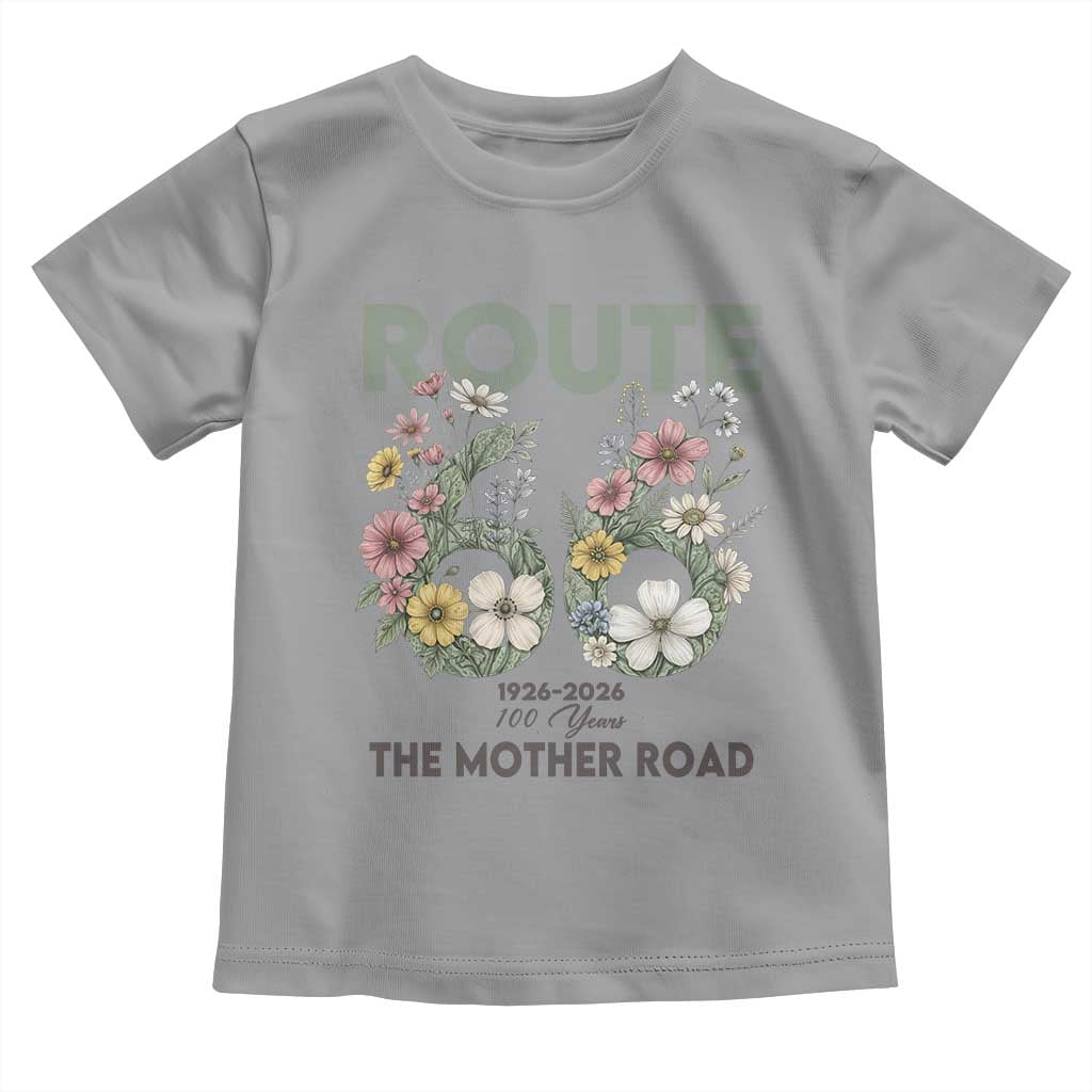 Route Highway 66 Toddler T Shirt Floral Centennial 100 Year Anniversary TS12 Sport Gray Print Your Wear