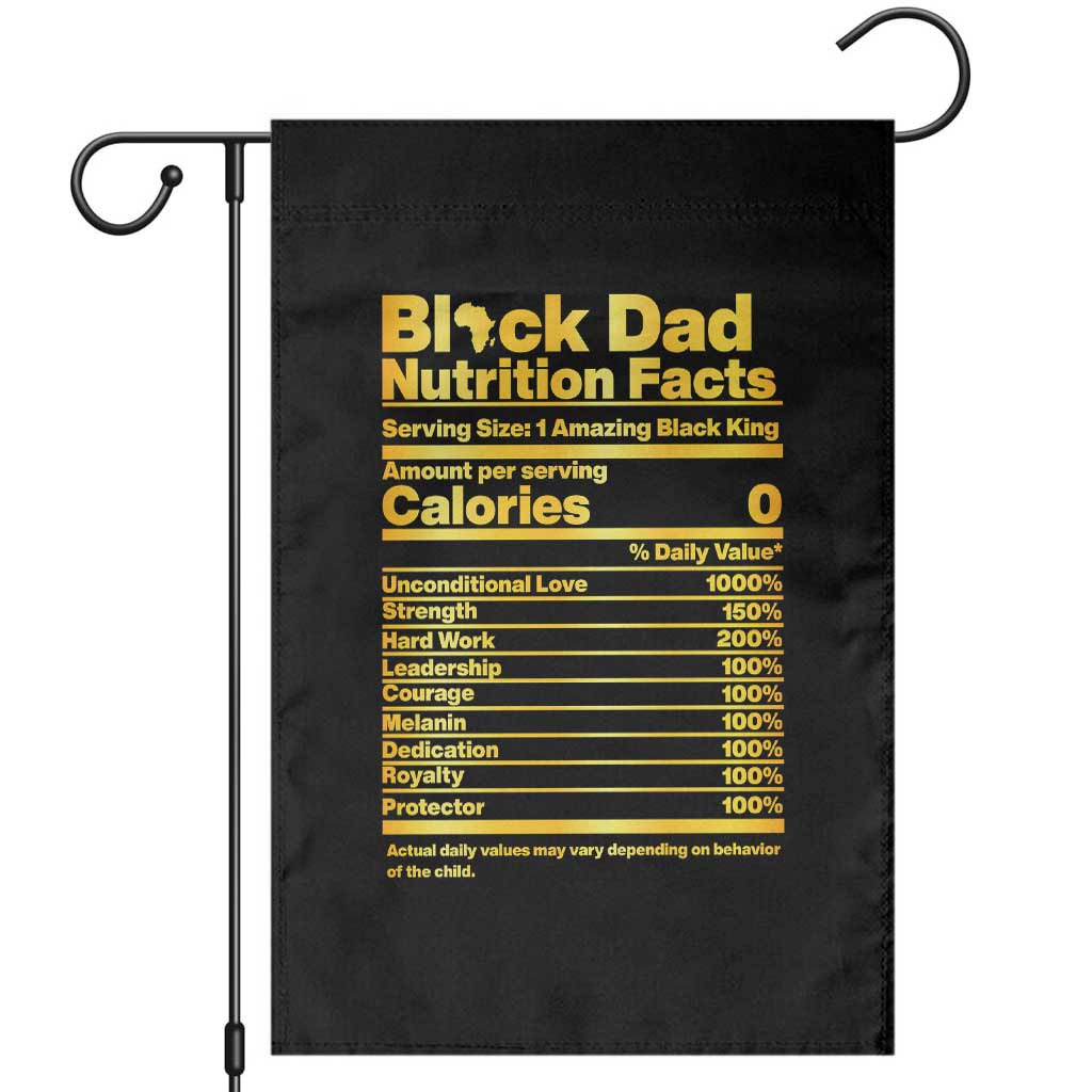 Black Dad Nutrition Facts Garden Flag African American Fathers Day TS12 Black Print Your Wear