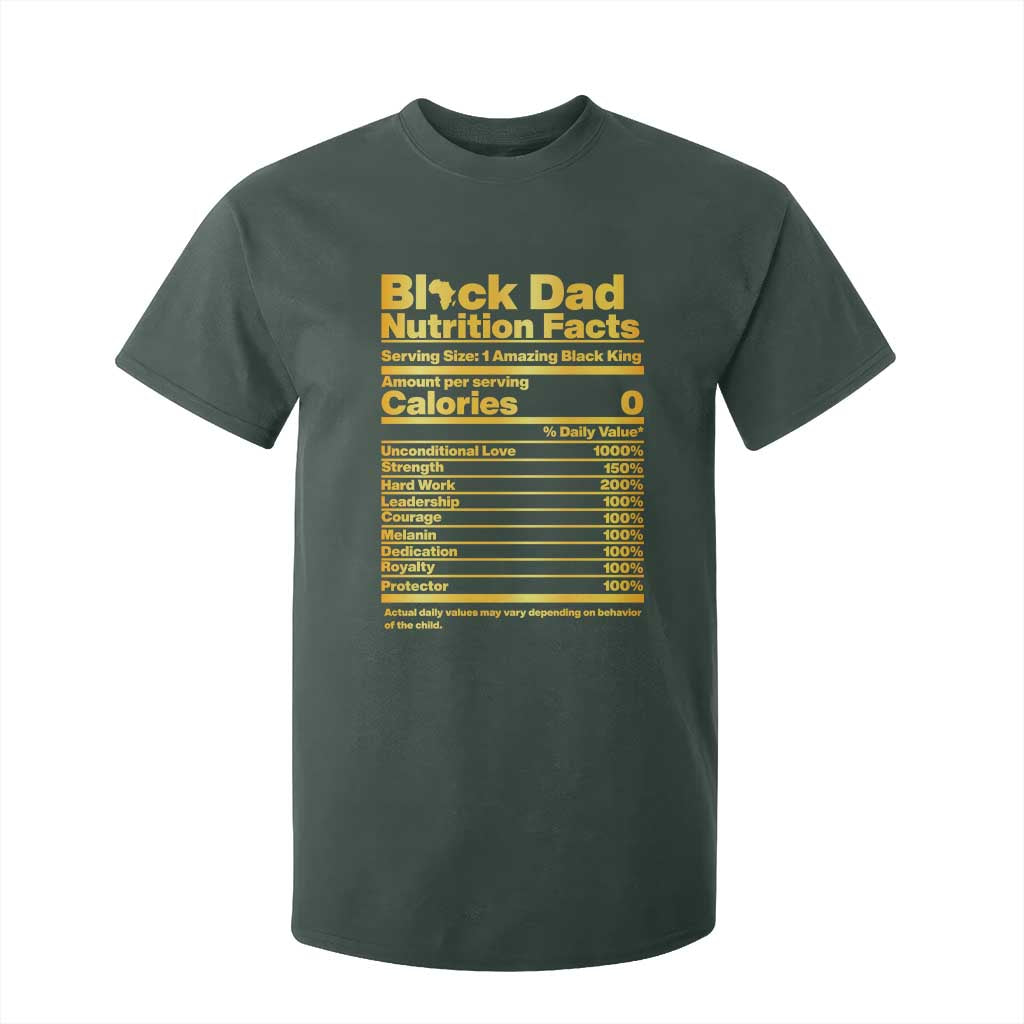 Black Dad Nutrition Facts T Shirt For Kid African American Fathers Day