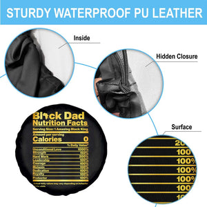 Black Dad Nutrition Facts Spare Tire Cover African American Fathers Day