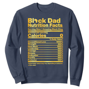 Black Dad Nutrition Facts Sweatshirt African American Fathers Day
