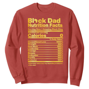 Black Dad Nutrition Facts Sweatshirt African American Fathers Day