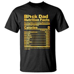 Black Dad Nutrition Facts T Shirt African American Fathers Day