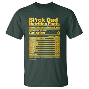 Black Dad Nutrition Facts T Shirt African American Fathers Day