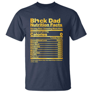 Black Dad Nutrition Facts T Shirt African American Fathers Day