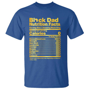 Black Dad Nutrition Facts T Shirt African American Fathers Day