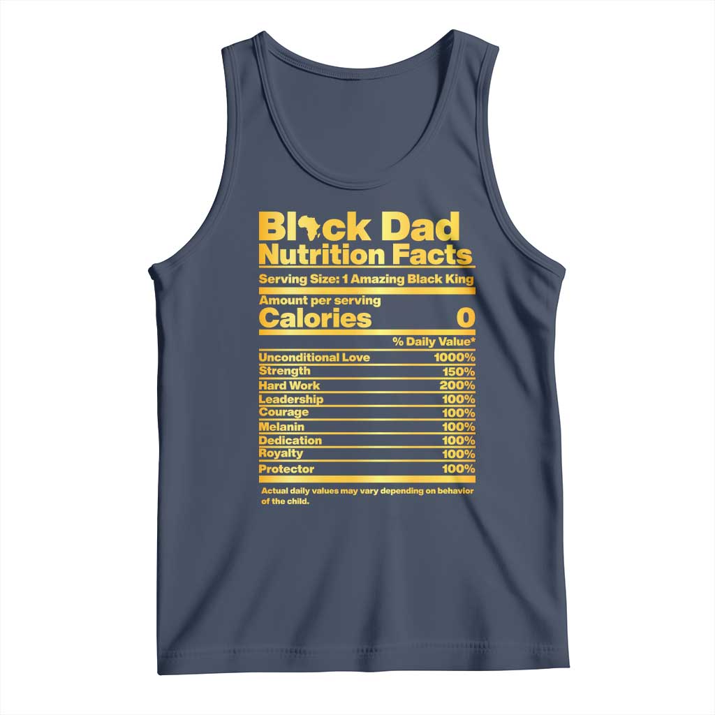 Black Dad Nutrition Facts Tank Top African American Fathers Day