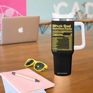 Black Dad Nutrition Facts Tumbler With Handle African American Fathers Day