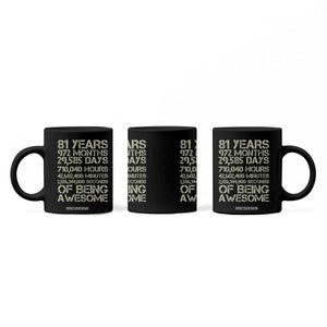 Vintage 81st Milestone Birthday Coffee Mug 81 Years Of Being Awesome