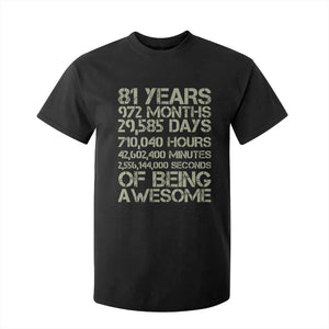 Vintage 81st Milestone Birthday T Shirt For Kid 81 Years Of Being Awesome