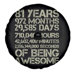 Vintage 81st Milestone Birthday Spare Tire Cover 81 Years Of Being Awesome