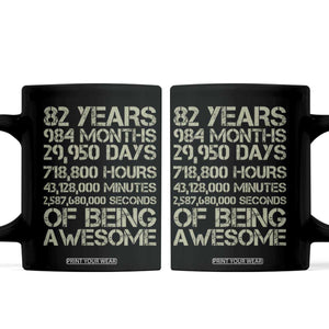 Vintage 82nd Milestone Birthday Coffee Mug 82 Years Of Being Awesome