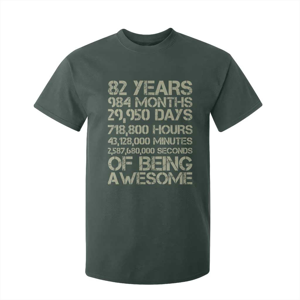 Vintage 82nd Milestone Birthday T Shirt For Kid 82 Years Of Being Awesome