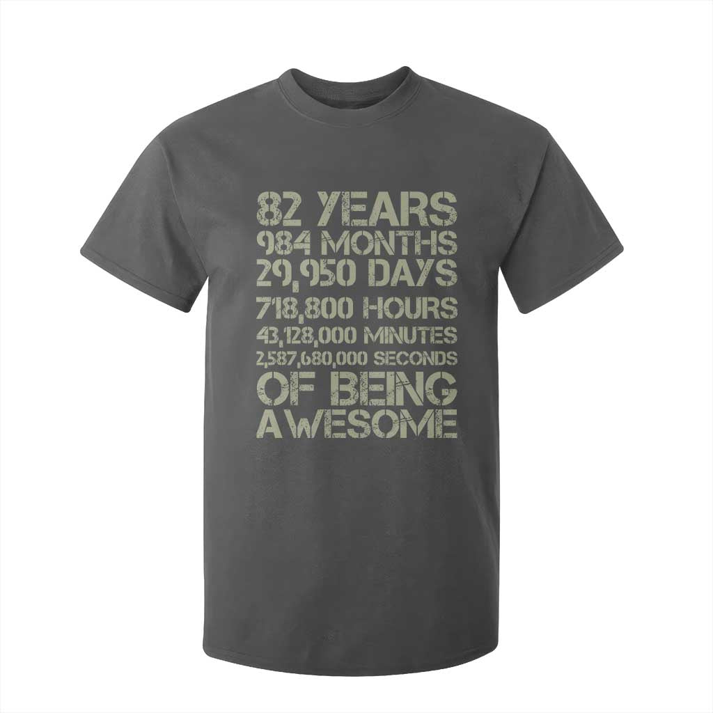 Vintage 82nd Milestone Birthday T Shirt For Kid 82 Years Of Being Awesome