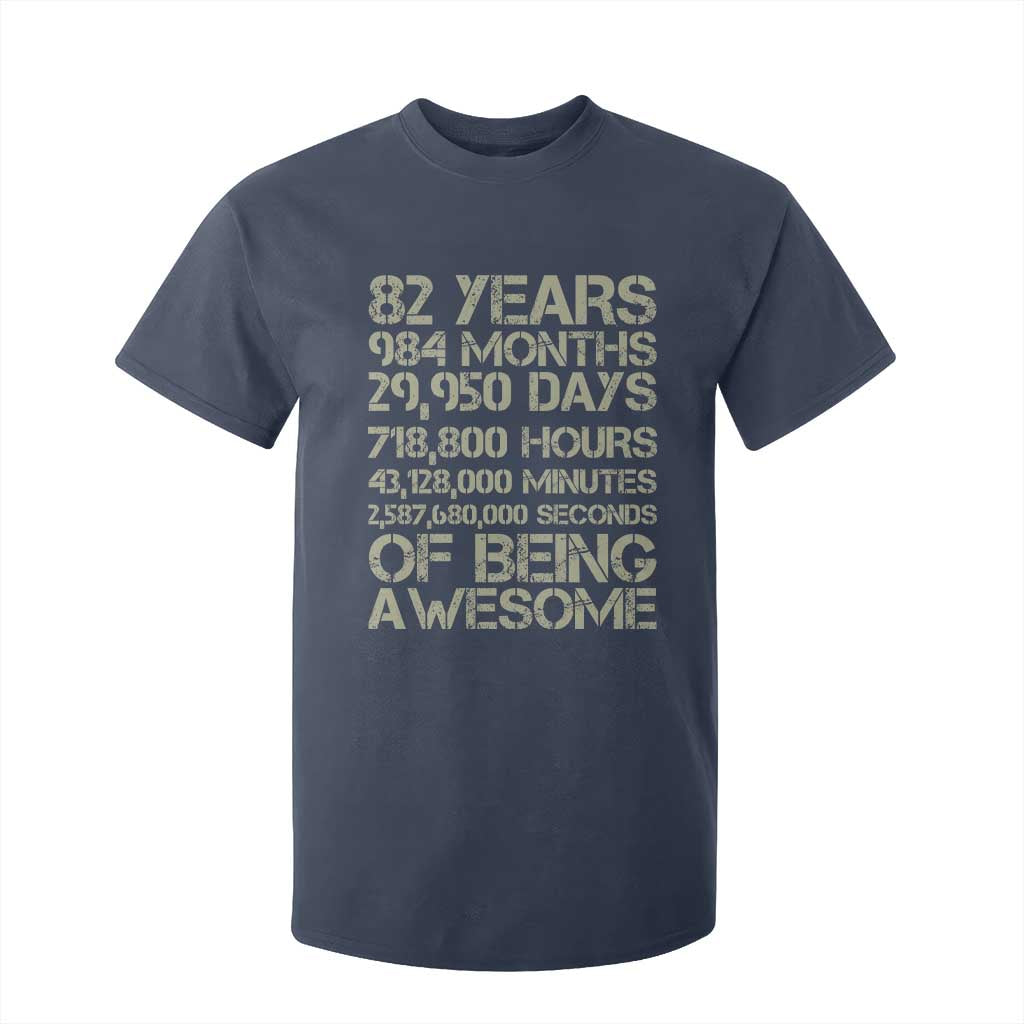 Vintage 82nd Milestone Birthday T Shirt For Kid 82 Years Of Being Awesome