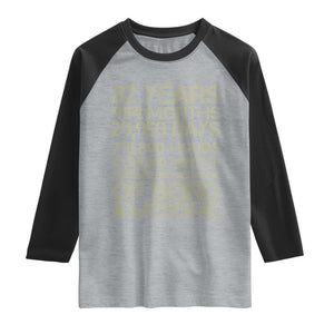 Vintage 82nd Milestone Birthday Raglan Shirt 82 Years Of Being Awesome