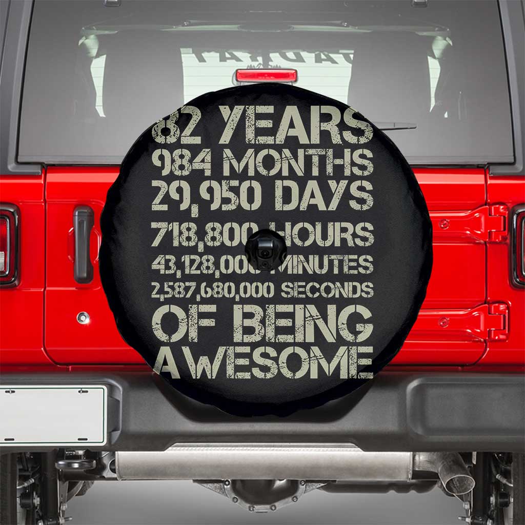 Vintage 82nd Milestone Birthday Spare Tire Cover 82 Years Of Being Awesome