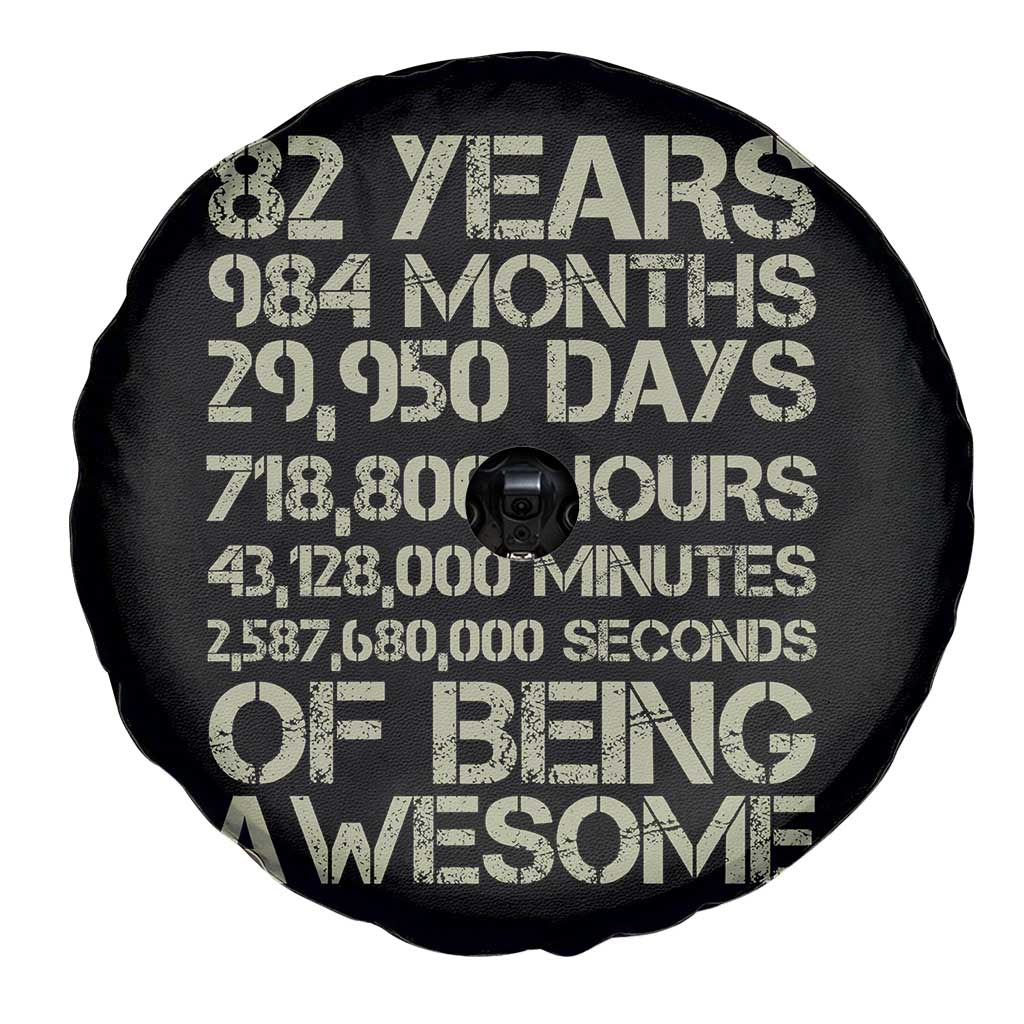 Vintage 82nd Milestone Birthday Spare Tire Cover 82 Years Of Being Awesome