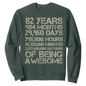 Vintage 82nd Milestone Birthday Sweatshirt 82 Years Of Being Awesome