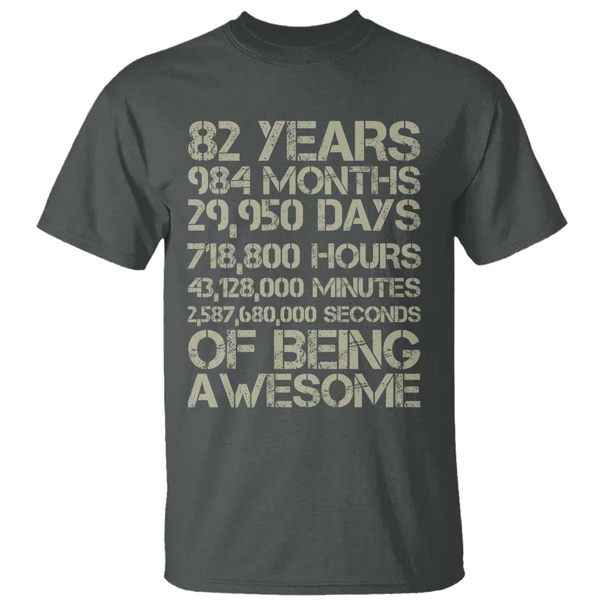 Vintage 82nd Milestone Birthday T Shirt 82 Years Of Being Awesome