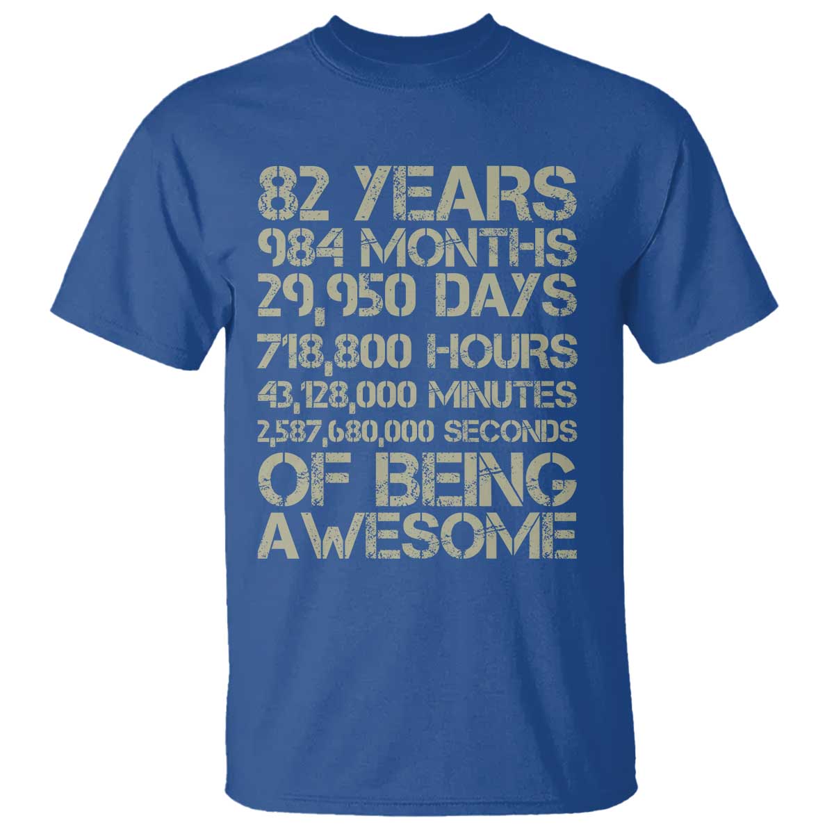 Vintage 82nd Milestone Birthday T Shirt 82 Years Of Being Awesome