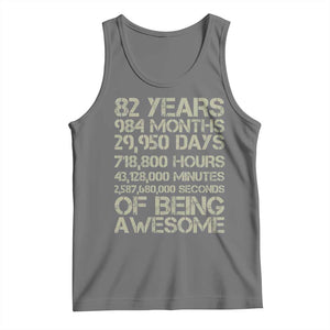 Vintage 82nd Milestone Birthday Tank Top 82 Years Of Being Awesome