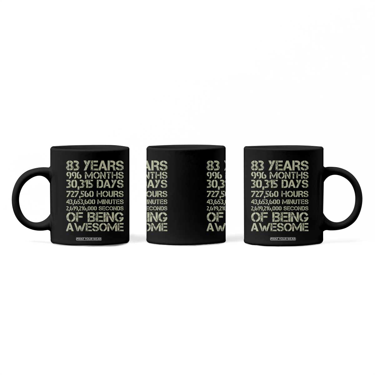 Vintage 83rd Milestone Birthday Coffee Mug 83 Years Of Being Awesome