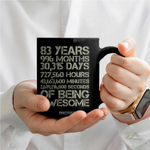 Vintage 83rd Milestone Birthday Coffee Mug 83 Years Of Being Awesome