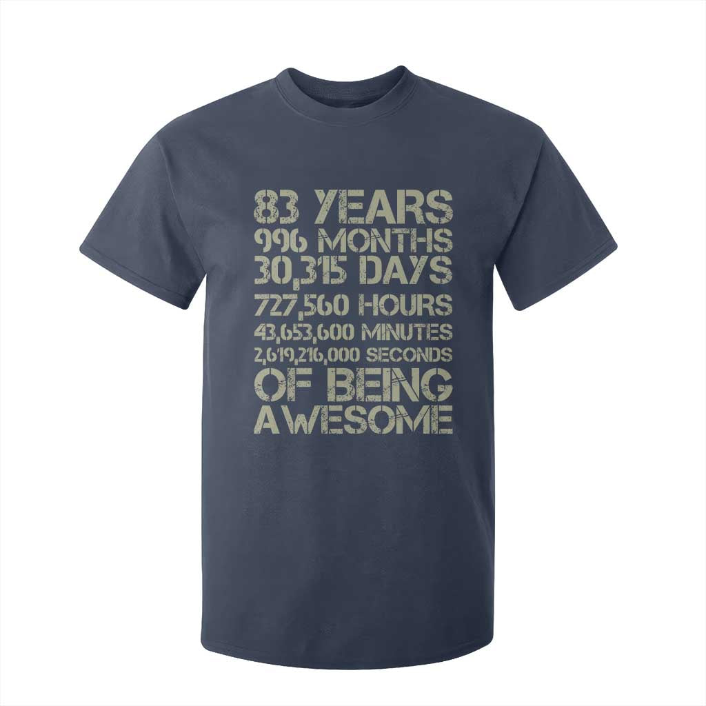 Vintage 83rd Milestone Birthday T Shirt For Kid 83 Years Of Being Awesome