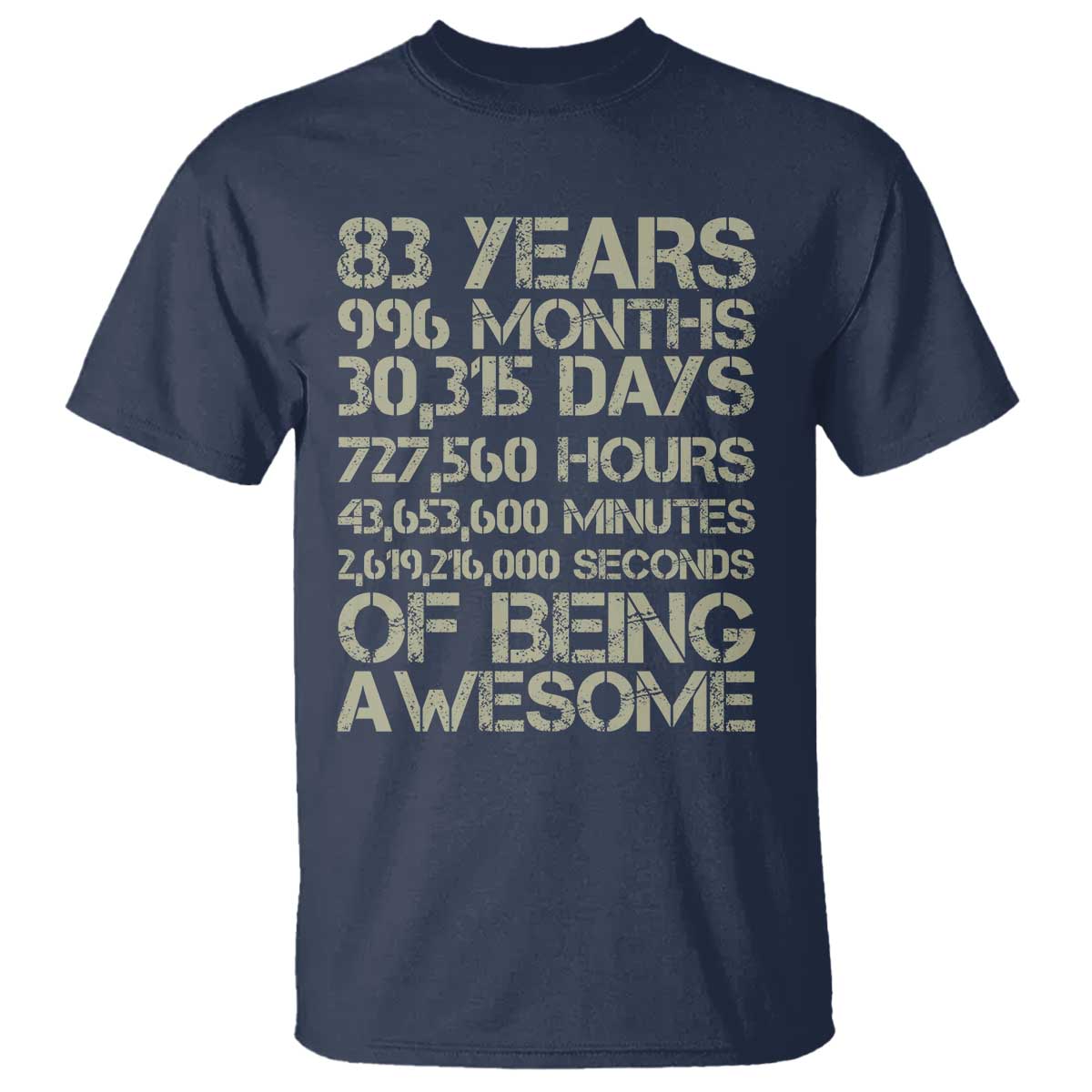 Vintage 83rd Milestone Birthday T Shirt 83 Years Of Being Awesome