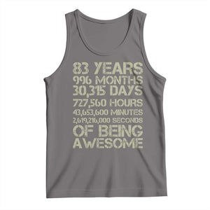 Vintage 83rd Milestone Birthday Tank Top 83 Years Of Being Awesome