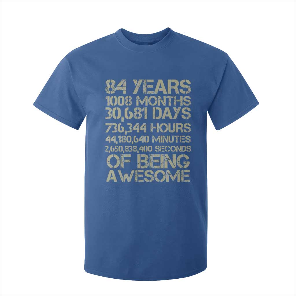 Vintage 84th Milestone Birthday T Shirt For Kid 84 Years Of Being Awesome