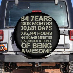 Vintage 84th Milestone Birthday Spare Tire Cover 84 Years Of Being Awesome